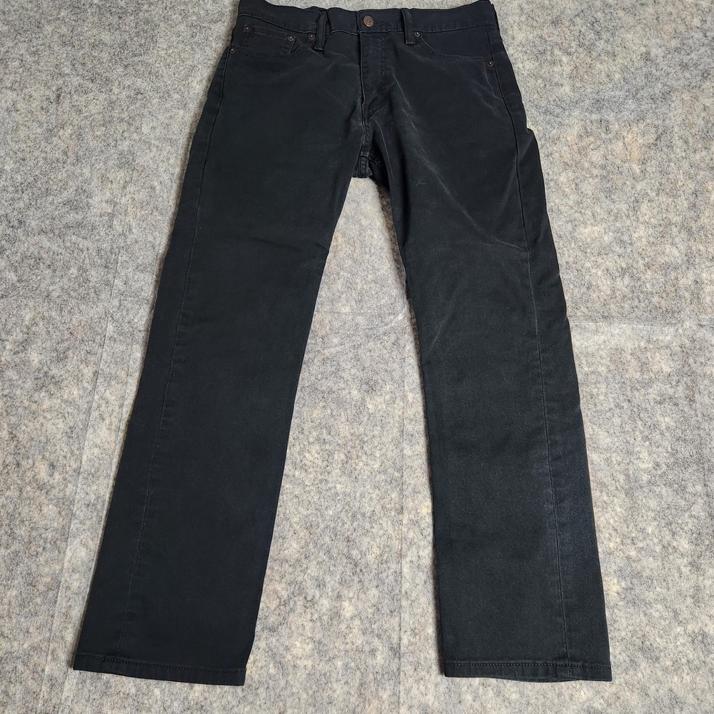 Levis 513 Slim Straight Jeans Men 32x30 Black Denim‎ Skater Punk Flex Utility